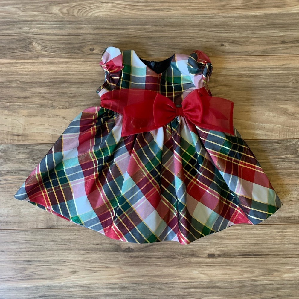 Bonnie Baby Christmas Dress & Diaper Cover